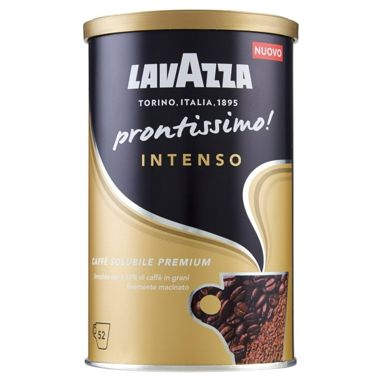 Lavazza: Prontissimo! Intenso Instant Coffee, Intense Taste 3.35 Ounces  (95gr) Tin [ Italian Import ] 