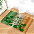 thumbnail image 4 of Door Mat 31.5"x20" Welcome Mat Front Floor Mats, Non Slip Indoor Carpet/Absorbent Outdoor Shoes Scraper, Happy Greetings for St. Patrick''s Day Irish Flag Clover Low-Profile Rugs Doormats for Entryway, 4 of 6