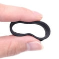 thumbnail image 4 of A Pair of Ultra Flexible Flat Black Silicone Double Flared Tunnel Plug, 4 of 5