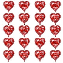 Masteelf  20 Pcs Love Aluminum Film Balloon Party Heart Balloons Neon