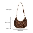 thumbnail image 4 of Bolso Crescent para Mujer Con Leopardo Hobo Cuero PU El (marrón), 4 of 9
