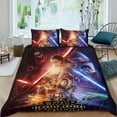thumbnail image 2 of Star Wars Conjunto de sábanas temático, trío de piezas, cómodo y amigable con la piel, diseño único, regalo de decoración para el hogar para familiares, amigos y fans,173cm *218cm, 2 of 6