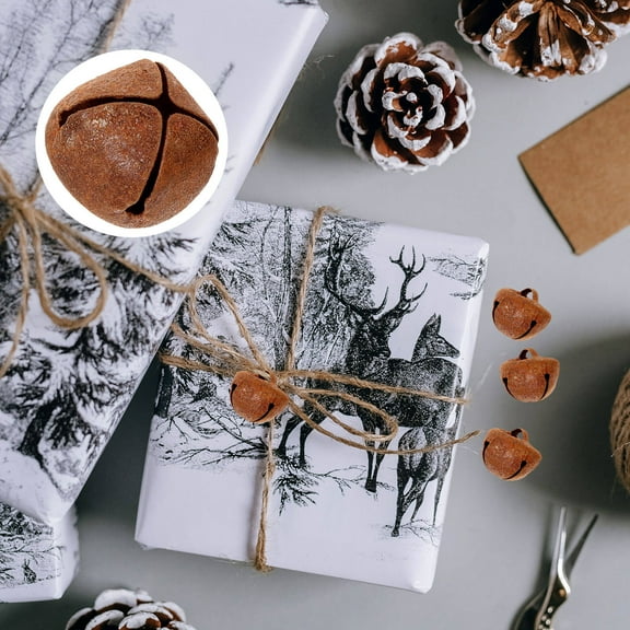 WRITWAA 100Pcs Rusted Metal Bell Decorative Charms for DIY Craft and Home Decor