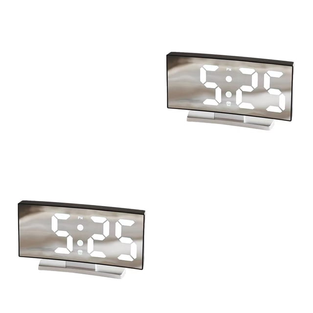 Despertador LED Advancent Pantalla grande Multifuncional 4 modos Luz negra blanca 2Conjunto