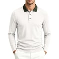 thumbnail image 2 of LIaqionyy Golf Shirts for Men Button Collared Long Sleeve Casual Tops Work Business Fashion T Shirt Fall Clothes, 2 of 7