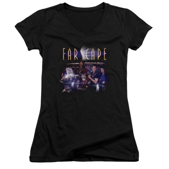 Farscape Flarescape Junior Women's V-Neck T-Shirt Black