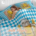 thumbnail image 3 of Yellow Beer Mugs Full Size Comforter Set, Golden Beer Wheat White Blue Rhombus Plaid Bedding for All Seasons, 4 Pcs Bed Set, 1Quiltcover (86"x86") ,1Sheet(80"x116"), 2Pillowcases (30"x20"), 3 of 12