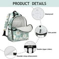 thumbnail image 4 of Teal Daisy Flower White Blooms Pattern Backpack for School,Cute School Bag,Schoolbag with Adjustable Shoulder Straps & Padded Back,15.25"x11.5"x5.25", 4 of 5