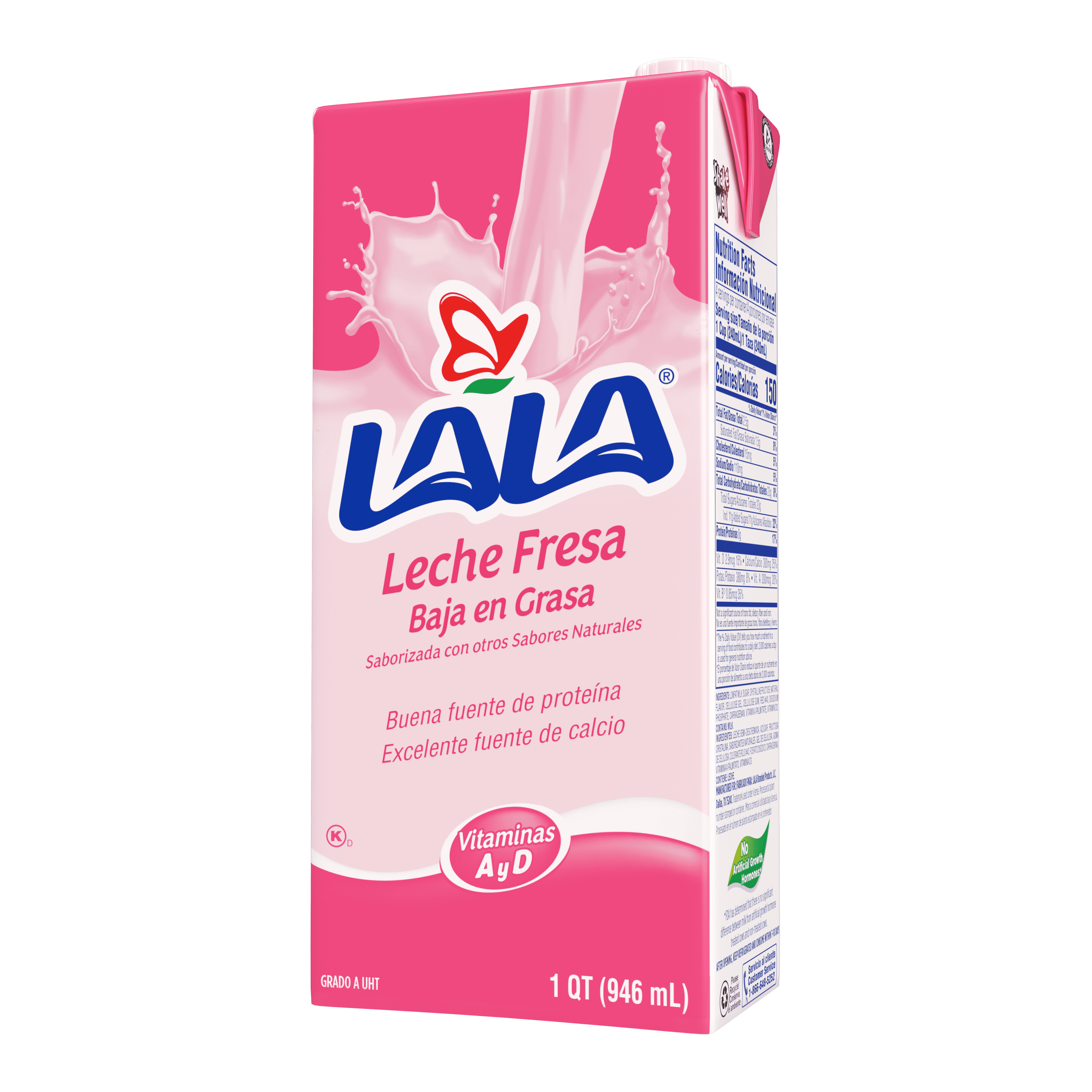 LALA Strawberry 1% Milk UHT 32oz