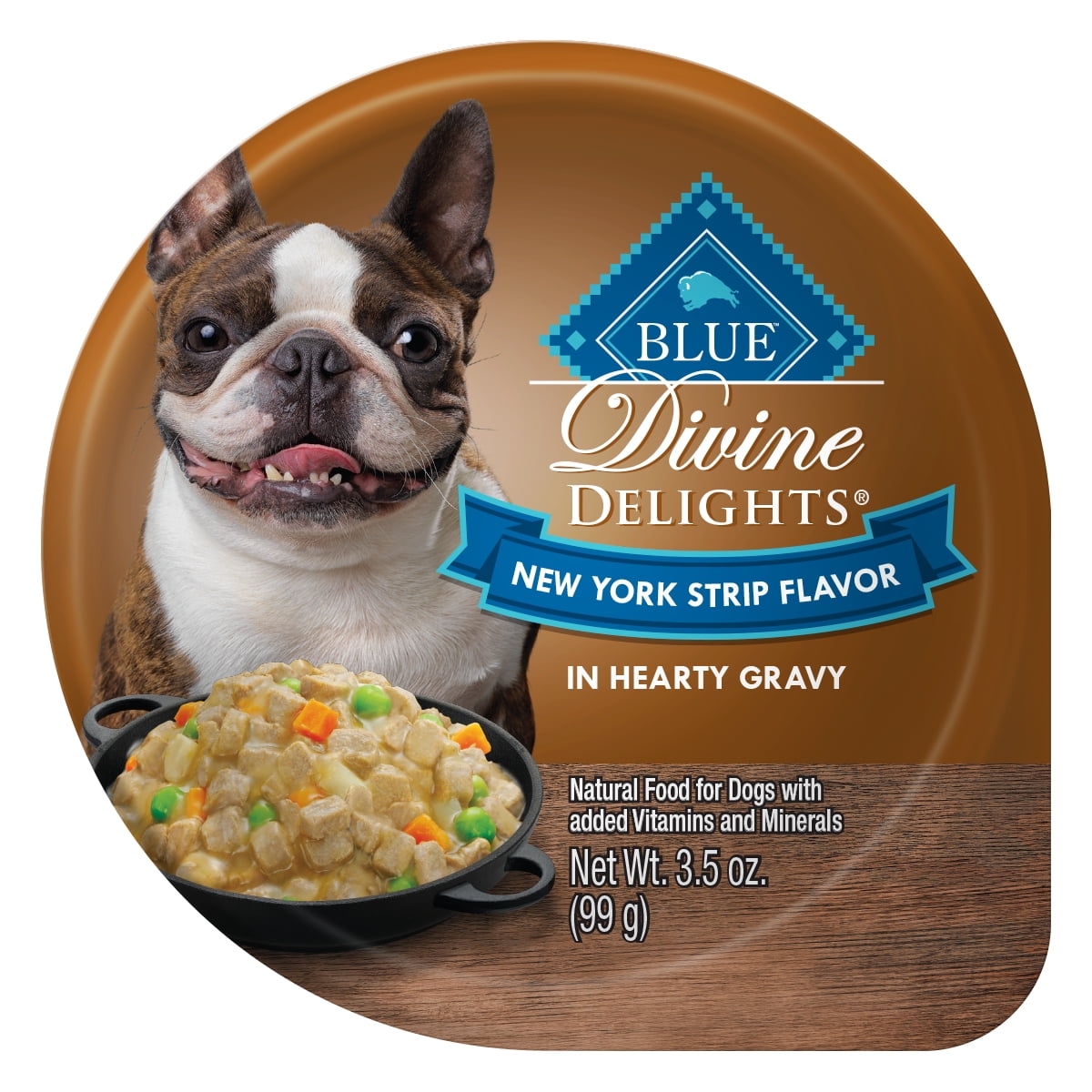 Blue Buffalo Delights Natural Adult Small Breed Wet Dog Food Cup, New