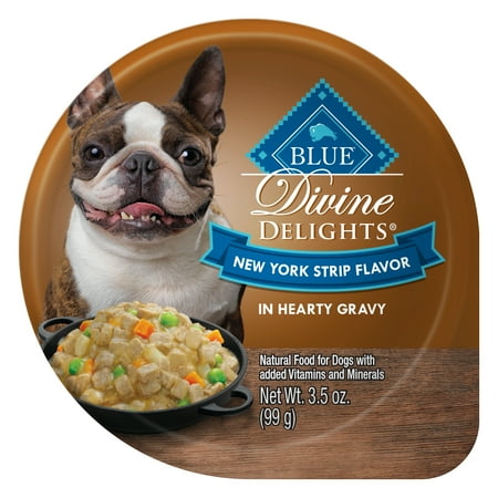 UPC: 0840243120383 | Blue Buffalo Delights Natural Adult Small Breed Wet Dog Food Cup  New York Strip Flavor in Hearty Gravy 3.5-oz (Pack of 12)
