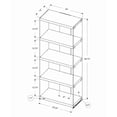 thumbnail image 4 of BOOKCASE - 60"H / GREY RECLAIMED WOOD-LOOK /GLASS PANELS, 4 of 7