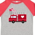 thumbnail image 4 of Inktastic Valentine's Day Red Firetruck with Pink Hearts Boys or Girls Toddler T-Shirt, 4 of 5