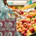thumbnail image 5 of Boho Chic Paisley Foldable Tote Bag - Eco-Friendly Reusable Shopping Bag with Geometric Art, 5 of 5