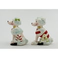 thumbnail image 4 of Ceramic Poodle Dogs Christmas Salt and Pepper Shakers, 4 of 5