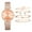 Rose Gold, variant on Womens Casual Watch Dainty Stackable Bracelets Set Analog Quartz Wrist Watches with Leather Strap Gifts for Women Teen