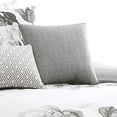 thumbnail image 3 of 7 Piece Cotton King Comforter Set with Floral Print, Gray and White, 3 of 7