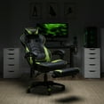 thumbnail image 3 of RESPAWN Adjustable & Lumbar Support Swivel Gaming Chair, Green, 3 of 17