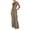 Khaki, variant on Staron Summer Jumpsuits for Women Casual Strapless Solid Color Long Jumpsuit with Pockets Fitted Sleeveless Romper, Khaki XXL