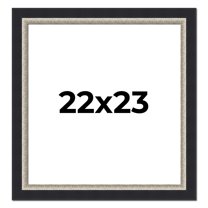22x23 Frame Black Real Wood Picture Frame Width 2.25 Inches | Interior Frame Depth 0.5 Inches |