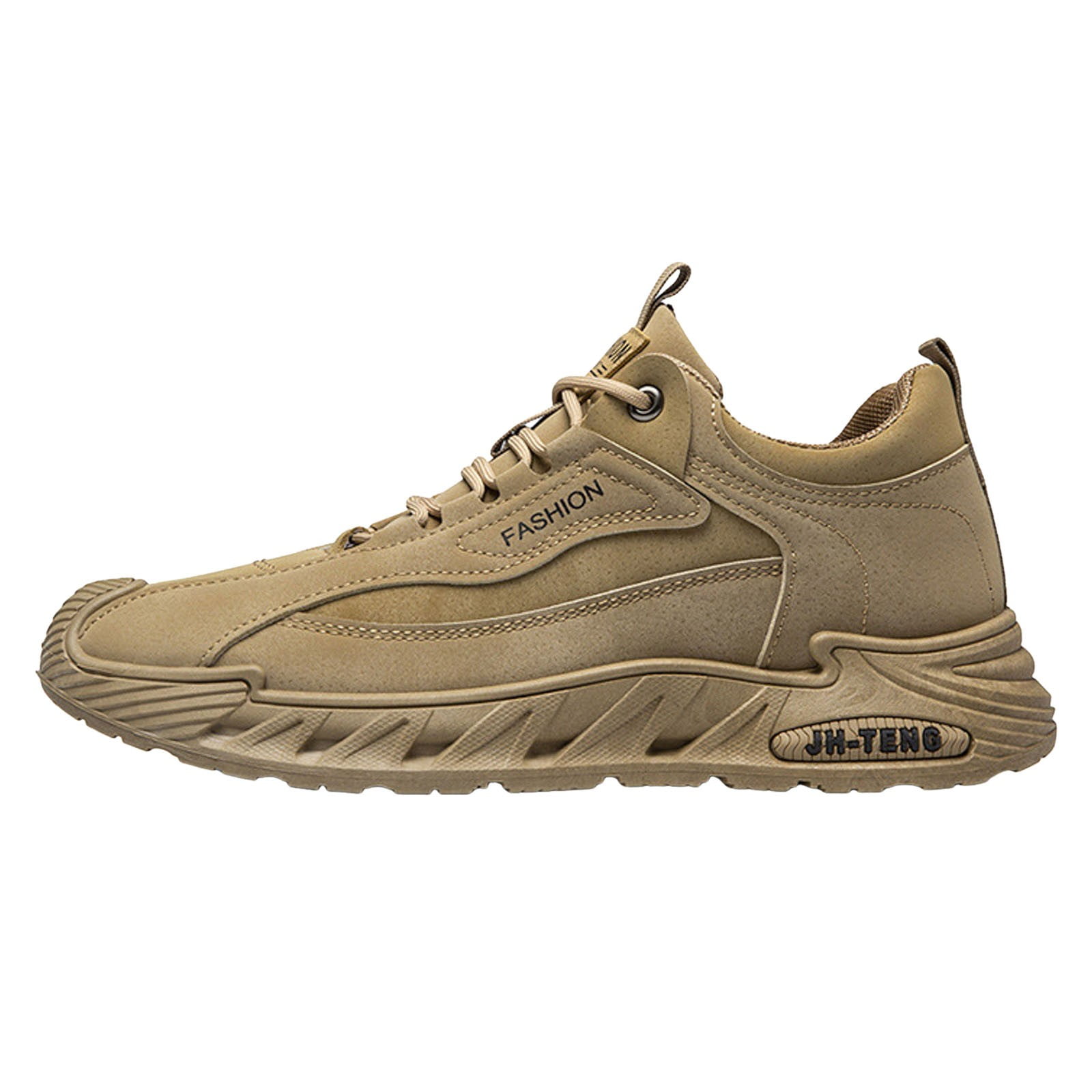 Mepaouo Men's Mid Top Hiking Sneakers Waterproof Fashion Lace up Running Shoes for Men(Coffee,11)