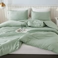 California King Comforter Set Sage Green 3 Pieces Cal King