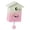 Pink, variant on DOLITY Wall Clock Cuckoo Chime Silent Accessory for Living Room Kid'S Room Cafe Bar Yellow