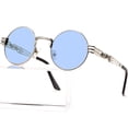 thumbnail image 1 of Gafas de Sol Redondas Steampunk de Metal AIEYEZO 100% UV400, 1 of 7