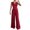 Red, variant on Workout Sets for Women, Women's Trousers Suit 2 Piece Set Wear Button Vest With Elastic Waist Pants Business Casual Outfit For Summer Daily Work And Meetings(Beige,S)