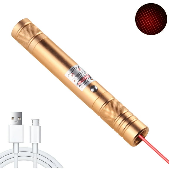 BESTSKY Long Range High Power Tactical Red Dot Light Presentation Pointer USB Recharge Outdoor Interactive Cat Laser Toy
