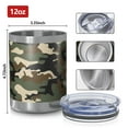 thumbnail image 3 of 12oz Tumblers Classic Camo Green Brown Pattern Vacuum Insulated Stainless Steel Travel Tumbler Cups Mug with Lid and Straw for Beer,Coffee,Beverages with Cleaning Brush for Cold & Hot Drinks, 3 of 5