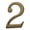 Multicolor, variant on Baldwin 90672 Solid Brass Residential House Number 2 - Black