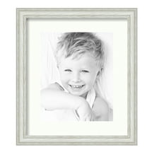 ArtToFrames 12.5x15" Matted Picture Frame with 8.5x11" Single Mat Photo Opening Framed in 1.25" Off White Wash on Ash and 2" Porcelain Mat (FWM-4098-12.5x15)