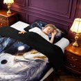 thumbnail image 3 of Manfei Eastern Dragon Animals Twin Comforter Sets,Traditional Wildlife Bedding Set,Purple Black,Black Reversible,2pcs,1 Comforter and 1 Pillowcase, 3 of 7