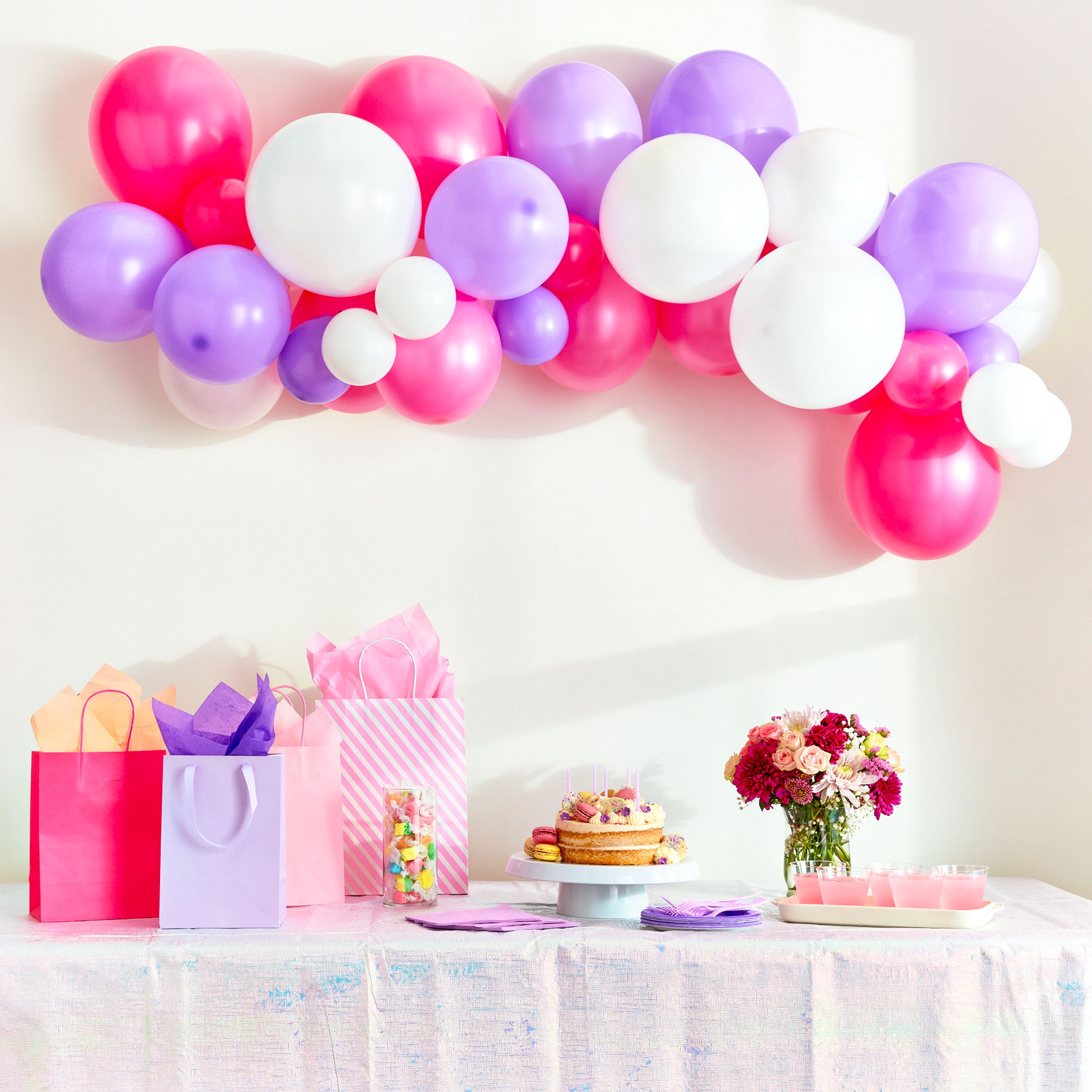 Pink/Purple/White Balloon Arch Kit, 36 Pieces, by Way To Celebrate