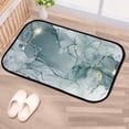 thumbnail image 2 of GZHJMY Bathroom Rugs Mats Non-Slip, Soft Microfiber Absorbent Bath Mats for Shower Bathtubs, Pastel Cyan Mint Marble Indoor Entrance Door Mats Bedroom Laundry 36”x24” Carpet Runner, 2 of 7