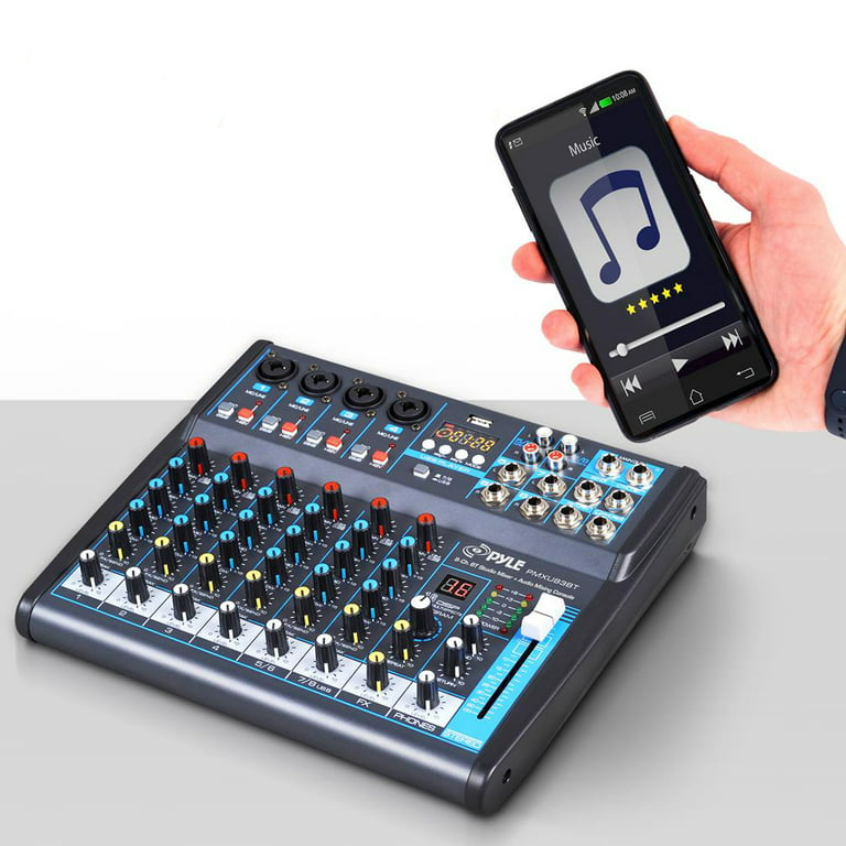 8-Channel Wireless Connection Audio Mixer DJ Sound Controller