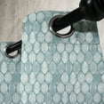 thumbnail image 4 of Ambesonne Geometric Grommet Curtain, Oval Doodle, 50" x 63", Coconut Turquoise, 4 of 6
