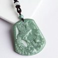 thumbnail image 3 of K-KED Natural Jade Gift for Men and Women Blessing Auspicious Flower Phoenix Pendant, 3 of 5