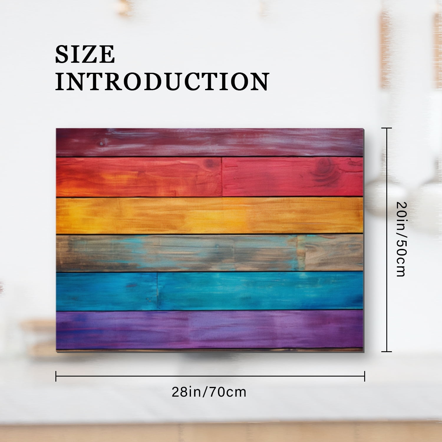 Square Ceramic Stove Top Cover, Colorful Wooden Painting Diatomite Waterproof Stovetop Protector Mat, Kitchen Decor Accessories Pad for Kitchen RV (28×20 Inch)