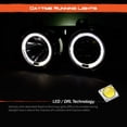 thumbnail image 3 of AKKON - For BMW E34 E32 5/7 Series Chrome Bezel Dual LED Ring Projector Headlights Lamps Left + Right, 3 of 7
