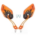 thumbnail image 6 of 1 Pair Motorcycle Rearview Mirror Flame Pattern Reversing Mirror Electric Scooter Accessories for 8mm/10mm, 6 of 7