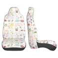 thumbnail image 3 of Pofeuu Summer Rabbit Print Automotive Car Seat Covers Flat Cloth Full Set Seat Covers,Car Seat Covers front seats for Cars Trucks and SUVs(Two packs), 3 of 7