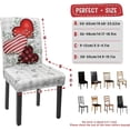 thumbnail image 3 of Valentines Chair Covers Set of 4 Spring Buffalo Plaid Love Hearts Stretch Parsons Chair Slipcovers for Valentines Dining Room Decor Chair Seat Protectors (Love,4PCS), 3 of 7