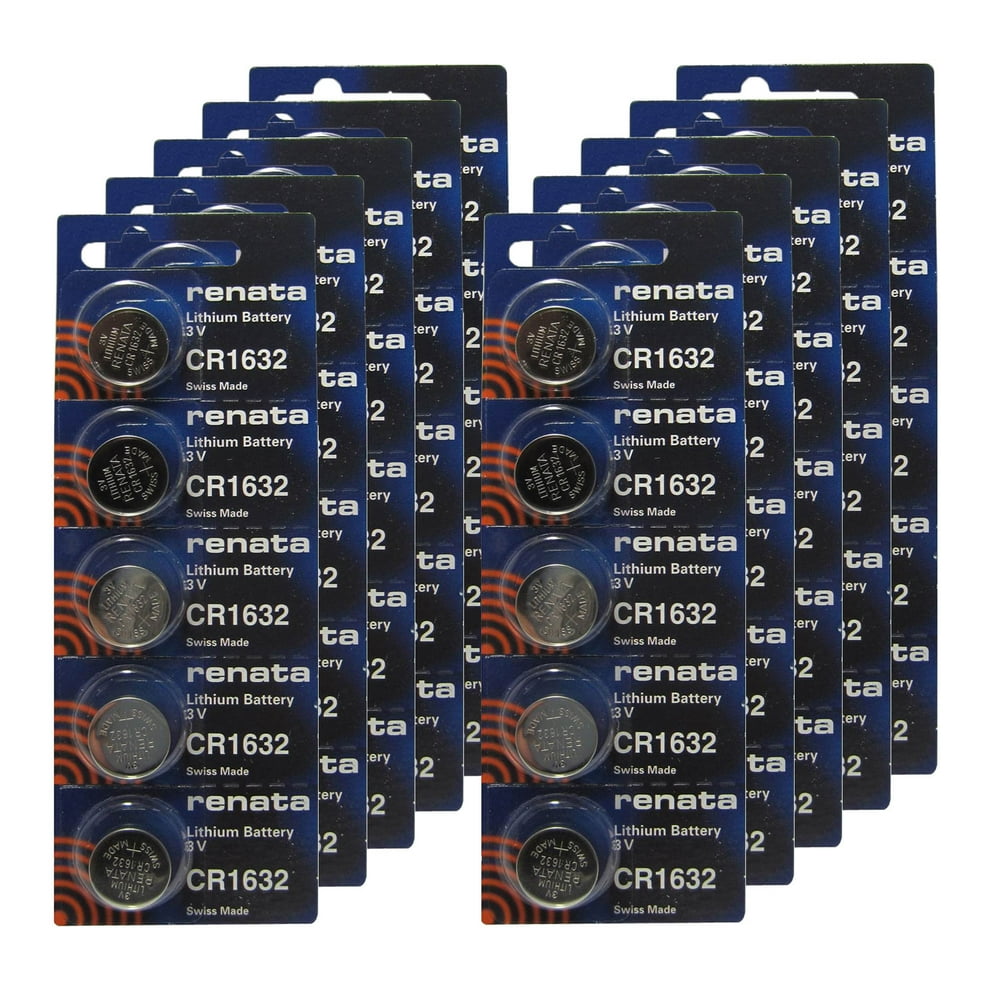 100pk Renata Coin Cell Battery CR1632 Lithium Replaces DL1632, BR1632