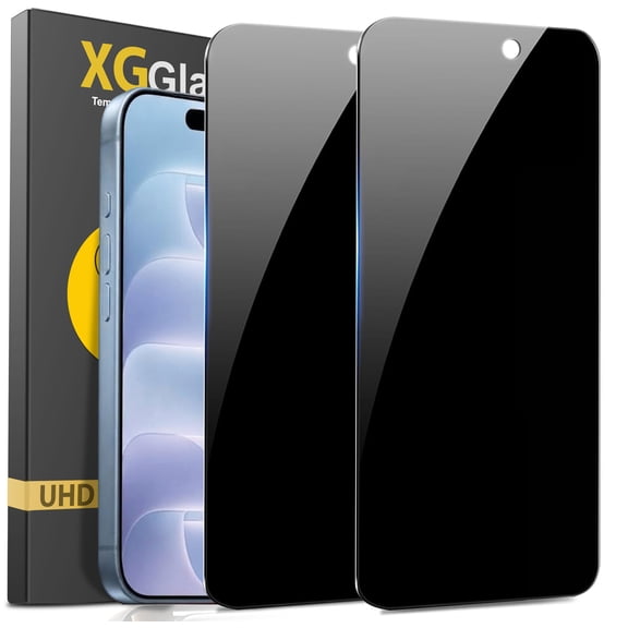 NevEND For iPhone 18 Pro Privacy Screen Protector, Anti-Spy 2-Pack Shatterproof Tempered Glass Film