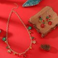 thumbnail image 3 of DIYOO Festive Christmas Jewelry Set for Ladies - Bell Necklace Earrings, Red and Green Beaded Holiday Accessories, 3 of 7