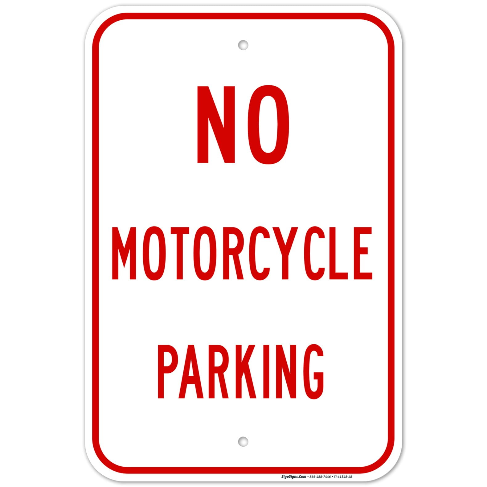 No Motorcycle Parking Sign