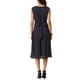 thumbnail image 3 of Vestido de lunares de verano INSPIRE CHIC para mujeres, sin mangas, con escote en V, cintura con lazo, vestido midi de gasa con bolsillos, M, negro, 3 of 6