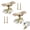 Gold 2pcs, variant on XIMEI 2-Piece Gold 3/4" Sliding Pocket Door Rollers Assembly, Replacement Kit Compatible with Johnson, Top Hanger Rollers for Closet Bypass Doors/RV Sliding Doors